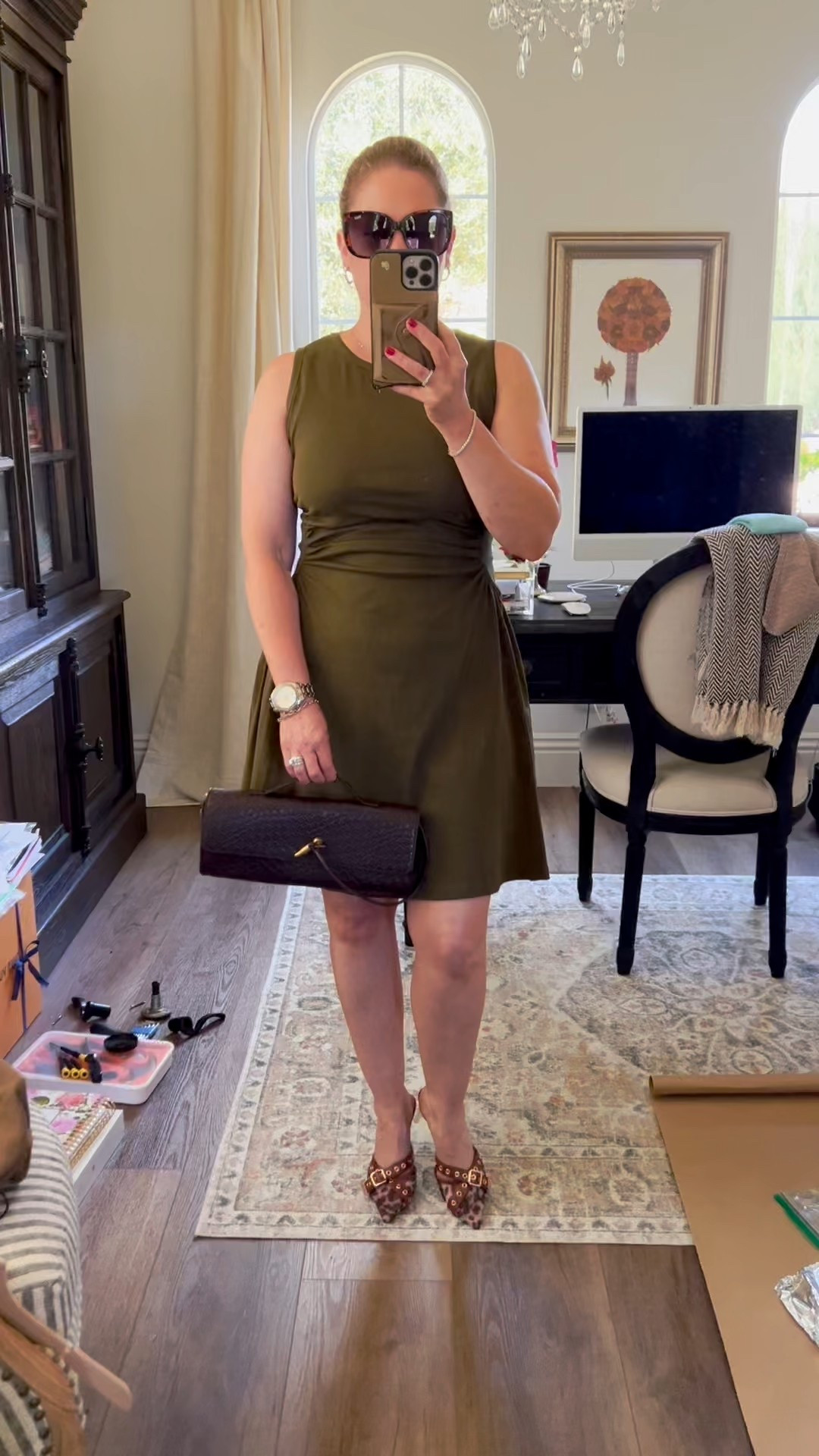 My new favorite dress for summer! Sleeveless, Ruched Waist, Pleated Slim-Fit Mini Dresses with Pockets • More colors available. TTS • Also, these heels are 👌🏽 I will be getting more colors in the dress and shoes. So good. This handbag is an affordable version of the Bottega Veneta. 💫 

#LTKStyleTip #LTKFindsUnder50 #LTKShoeCrush