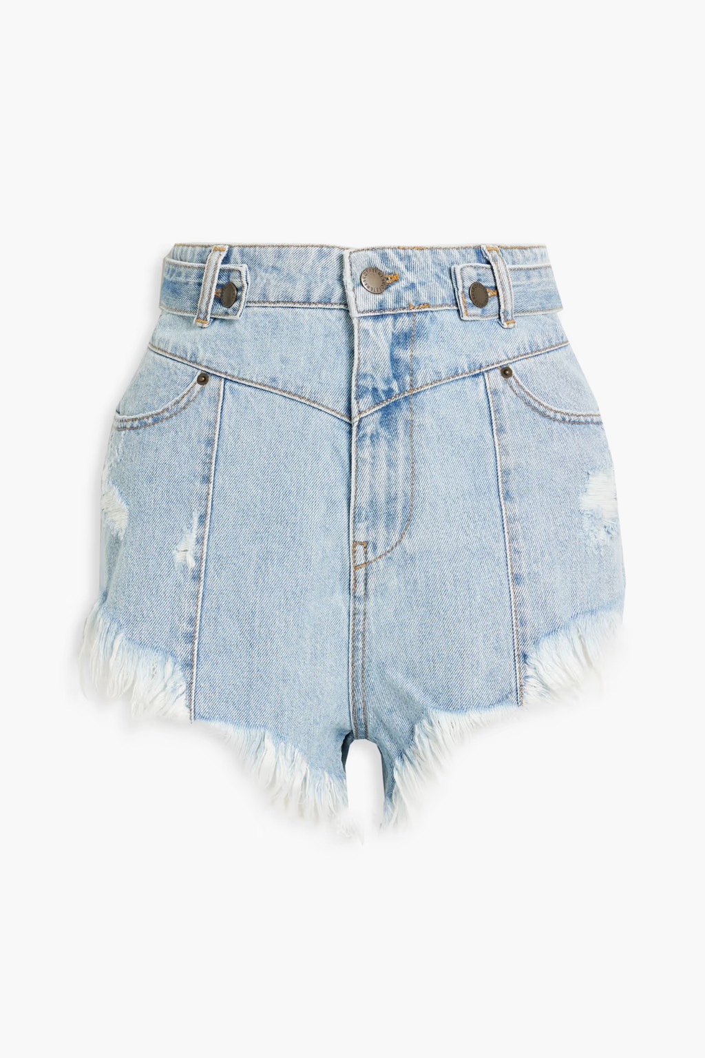 Light blue Tessa distressed denim shorts | RETROFÊTE | THE OUTNET | The Outnet (US and CA)