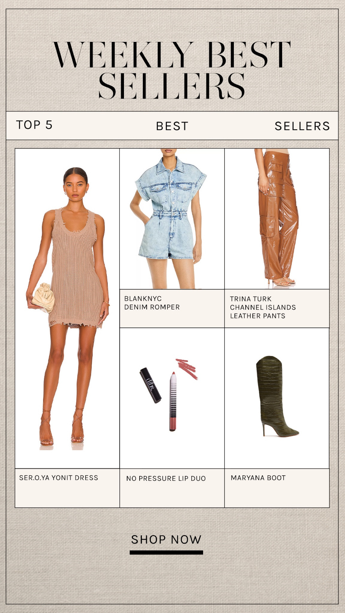 Top 5 best-sellers denim romper, Schutz boots 