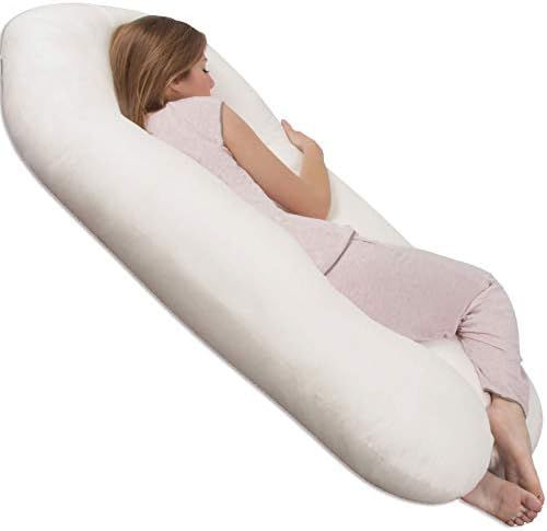 Leachco Back 'N Belly Pregnancy/Maternity Contoured Body Pillow, Ivory | Amazon (US)