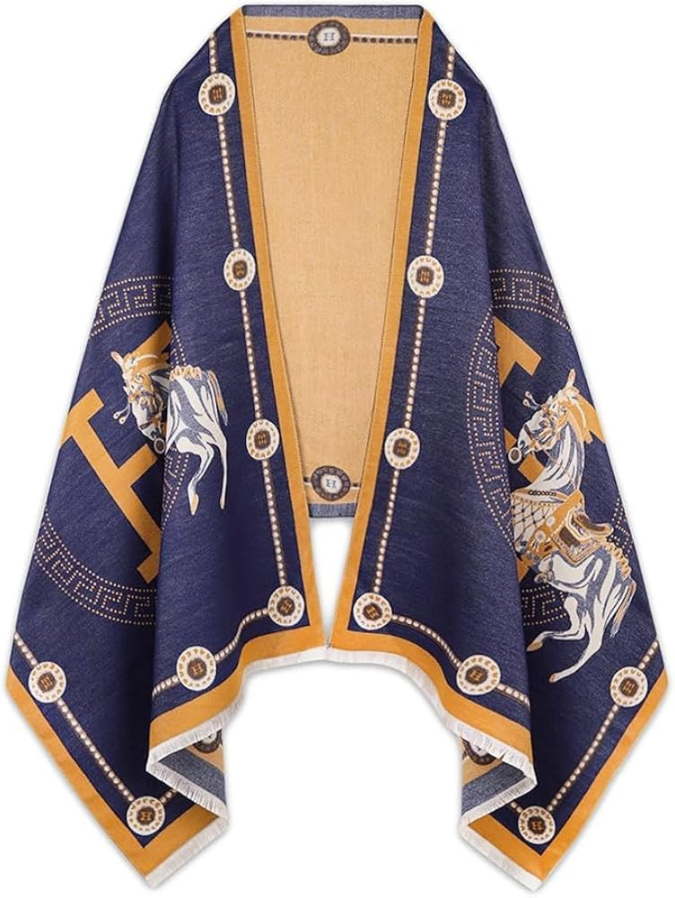 Relang Scarfs for Women Pashmina Silky Shawl Wrap for Evening Dressing Blanket Open Front Poncho ... | Amazon (US)