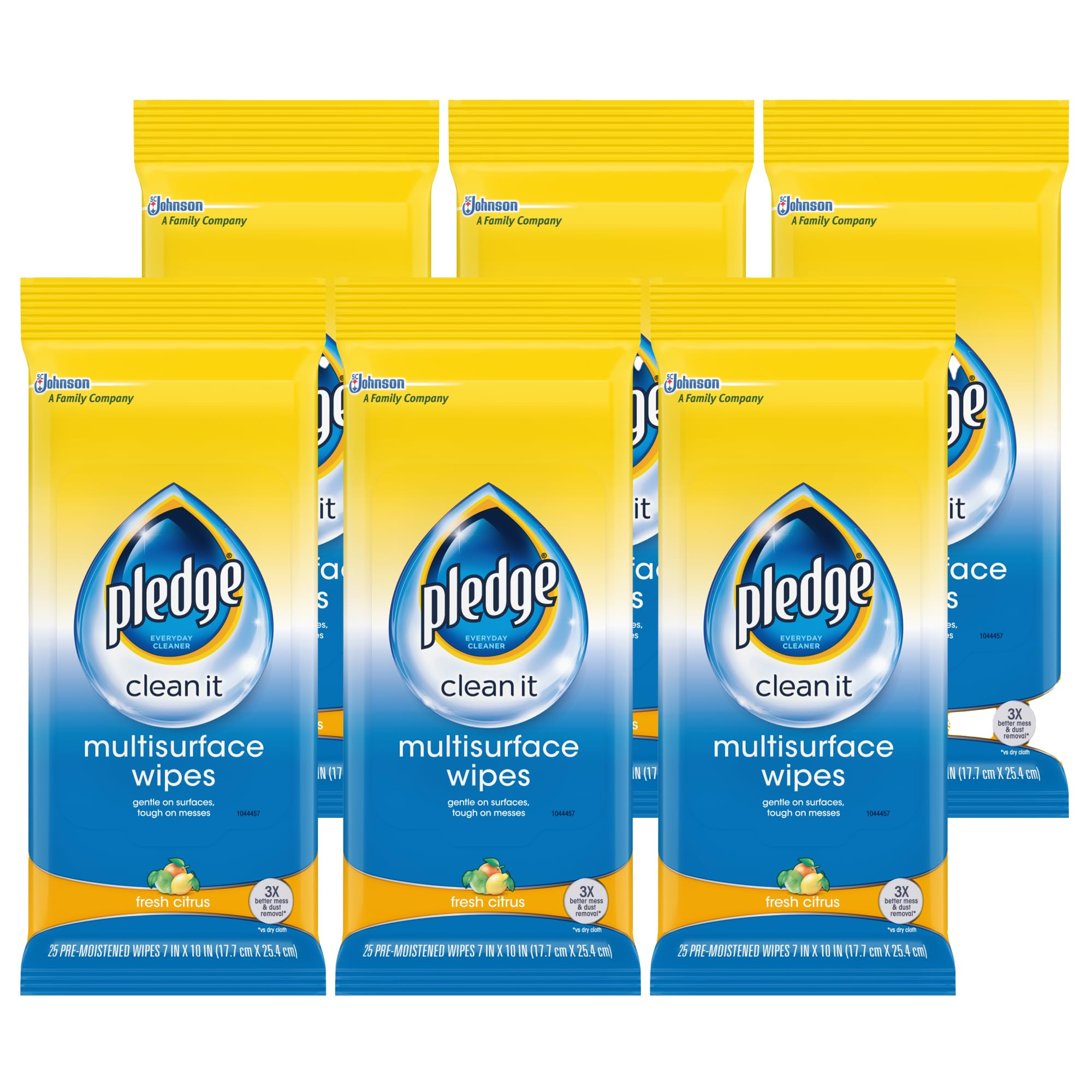 Pledge Multi-Surface Furniture Polish Wipes, Works on Wood, Granite, and Leather, Cleans and Prot... | Amazon (US)