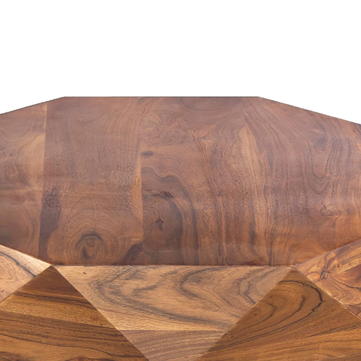 Diamond Shape Acacia Wood Coffee Table with Smooth Top Dark Brown - The Urban Port | Target