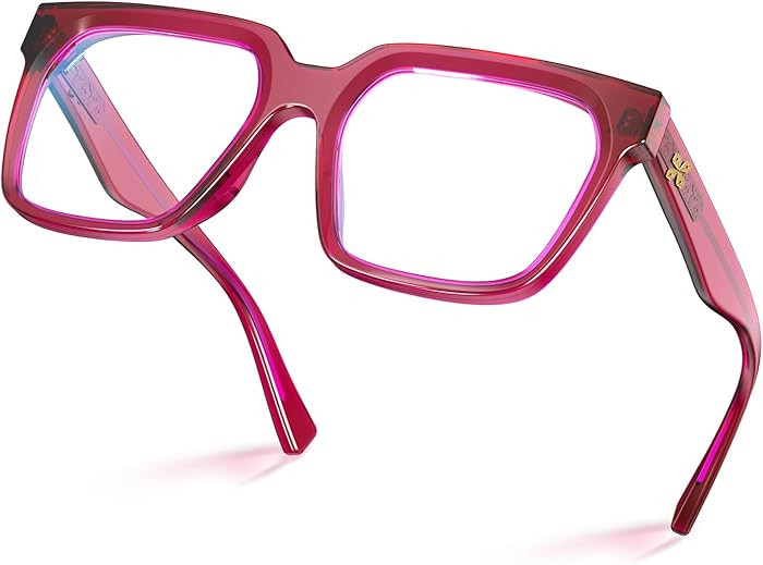 VISOONE Rectangle TR90 Blue Light Blocking Glasses Computer Eyewear with Preppy Look for Women an... | Amazon (US)