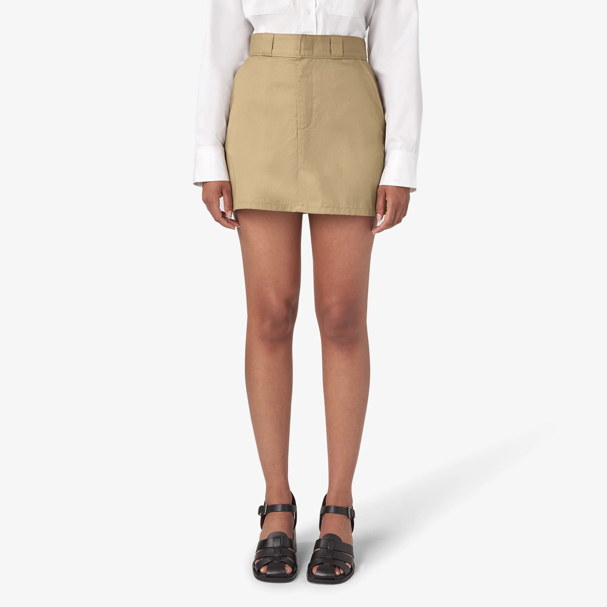 Dickies Women's Mini Skirt in Khaki size 32 | Dickies