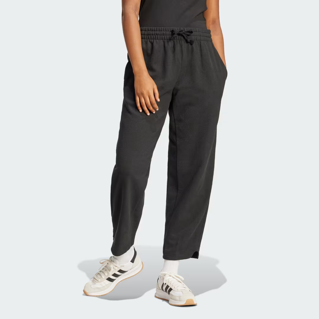 adidas ALL SZN Cloud Jersey Barrel Leg Pants Black L Womens | adidas (US)