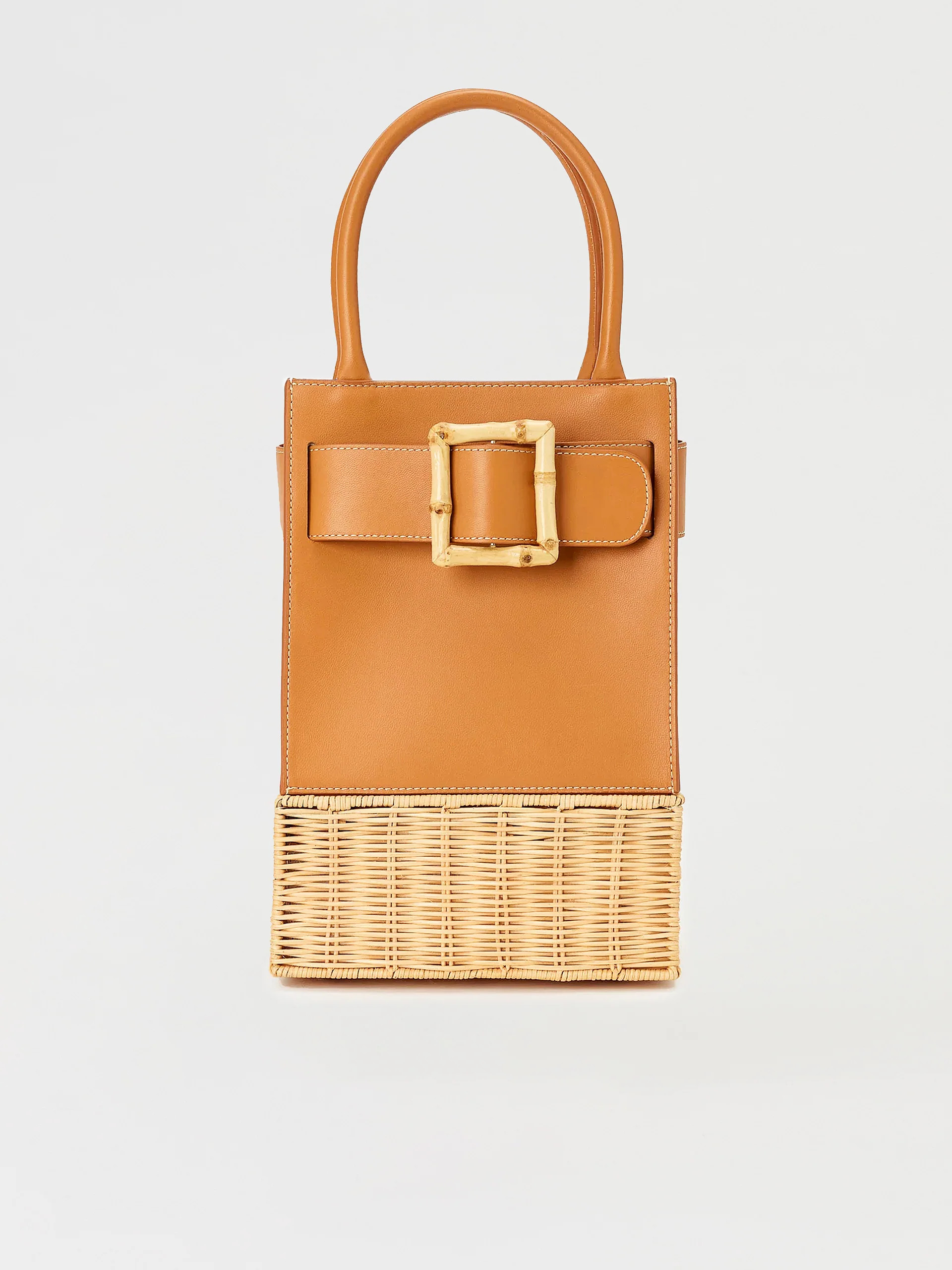 Brown/Natural Solid Avenue Wicker Handbag | Women's Handbags  | J.McLaughlin | J.McLaughlin
