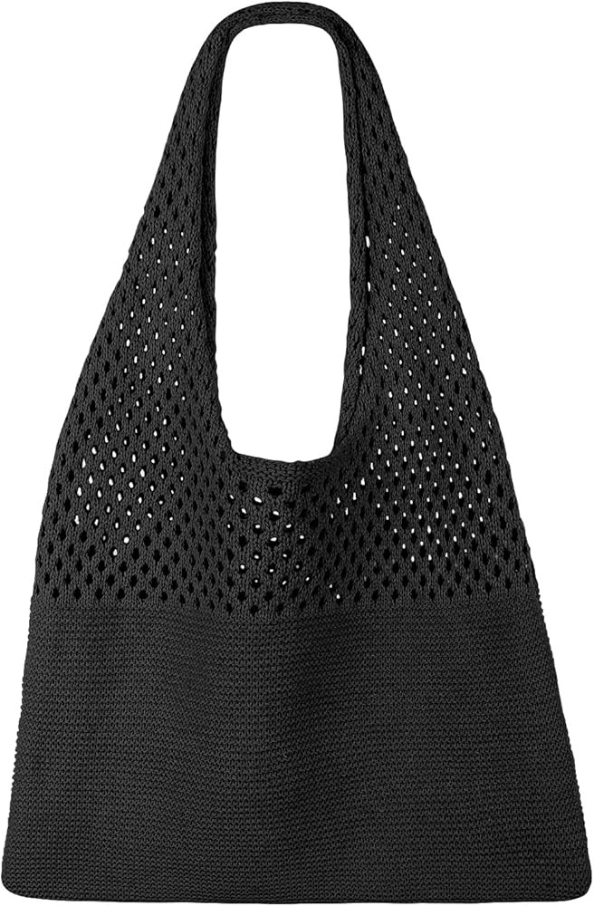 SUOSDEY Crochet Mesh Beach Tote Bag, Summer Vacation Aesthetic Knit Boho Shoulder Bag for Women | Amazon (CA)