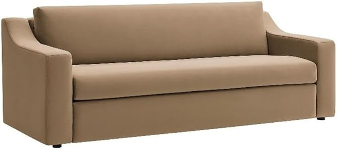 Modway Liora 87 Inch Stain-Resistant Performance Velvet Sofa in Taupe | Amazon (US)
