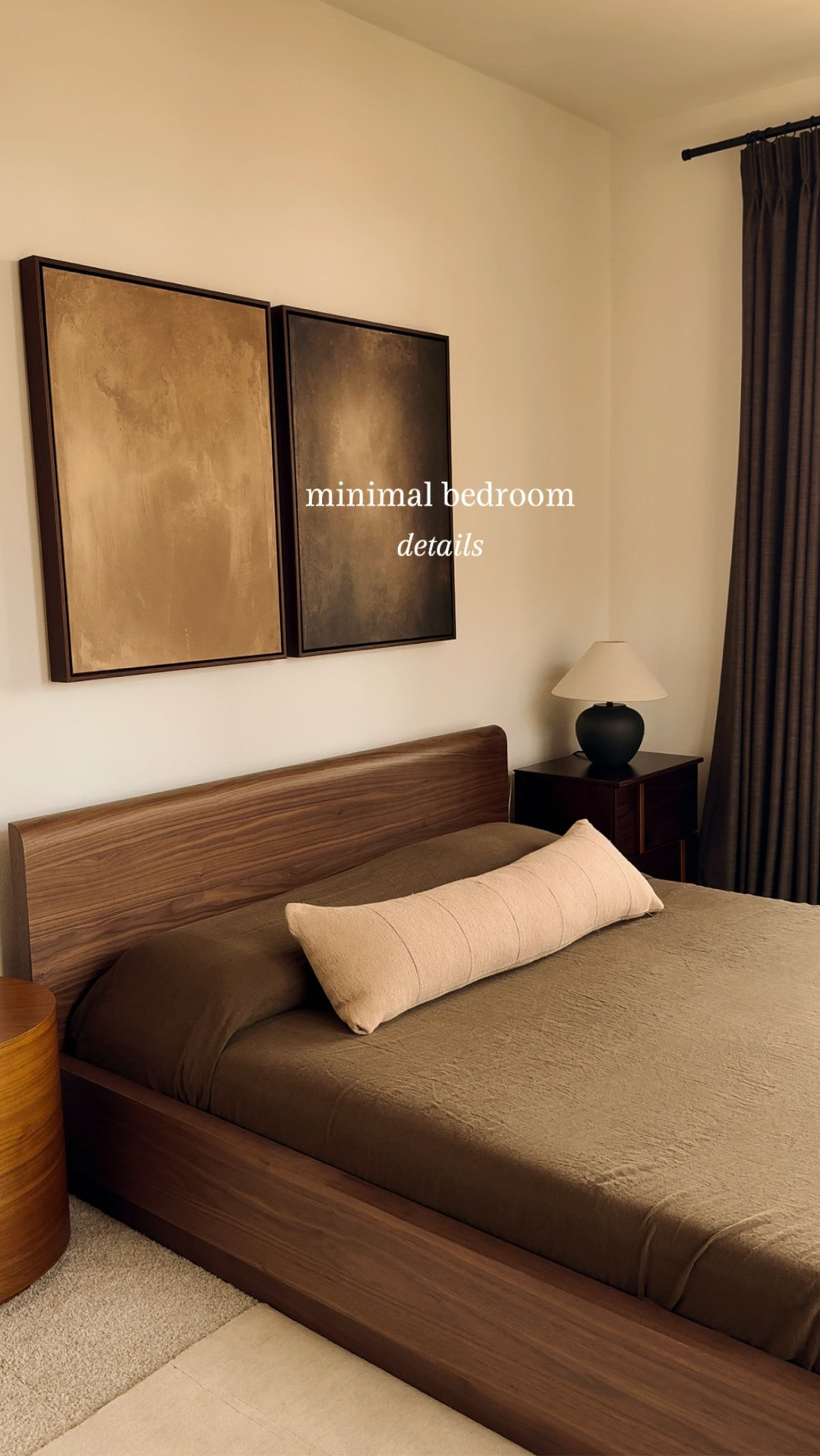 minimal bedroom details :
Use Vandy15 for 15% off curtains
- bed frame,linen bedding, lumbar pillow, wall art, side table, nightstand, table lamp, curtains, floor mirror, indoor/outdoor planter, wool rug

#LTKHome #LTKSaleAlert #LTKSeasonal