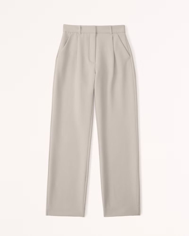 Tailored Relaxed Straight Pants | Brown Work Pants | Spring Pants Outfits | Spring Fashion 2023 | Abercrombie & Fitch (US)