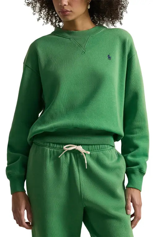Polo Ralph Lauren Arctic Fleece Sweatshirt in Bright Clover at Nordstrom, Size Medium | Nordstrom