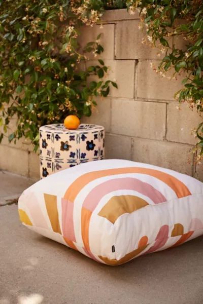 Urban Wild Studio For Deny Paint Rainbow Outdoor Floor Cushion | Urban Outfitters (US and RoW)