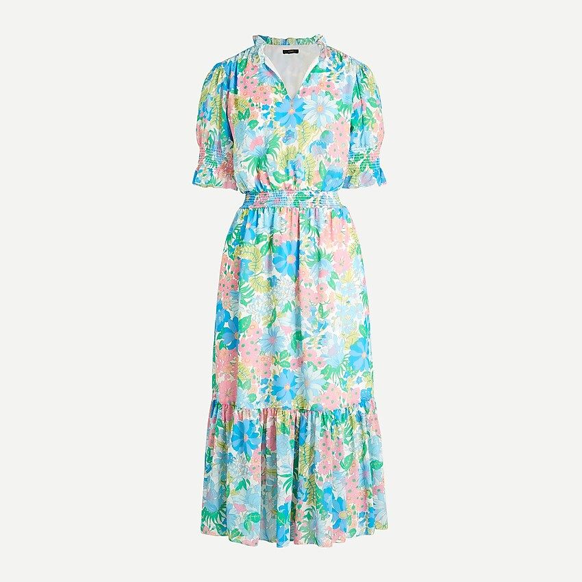 Smocked ruffle dress in fairy floral | J.Crew US
