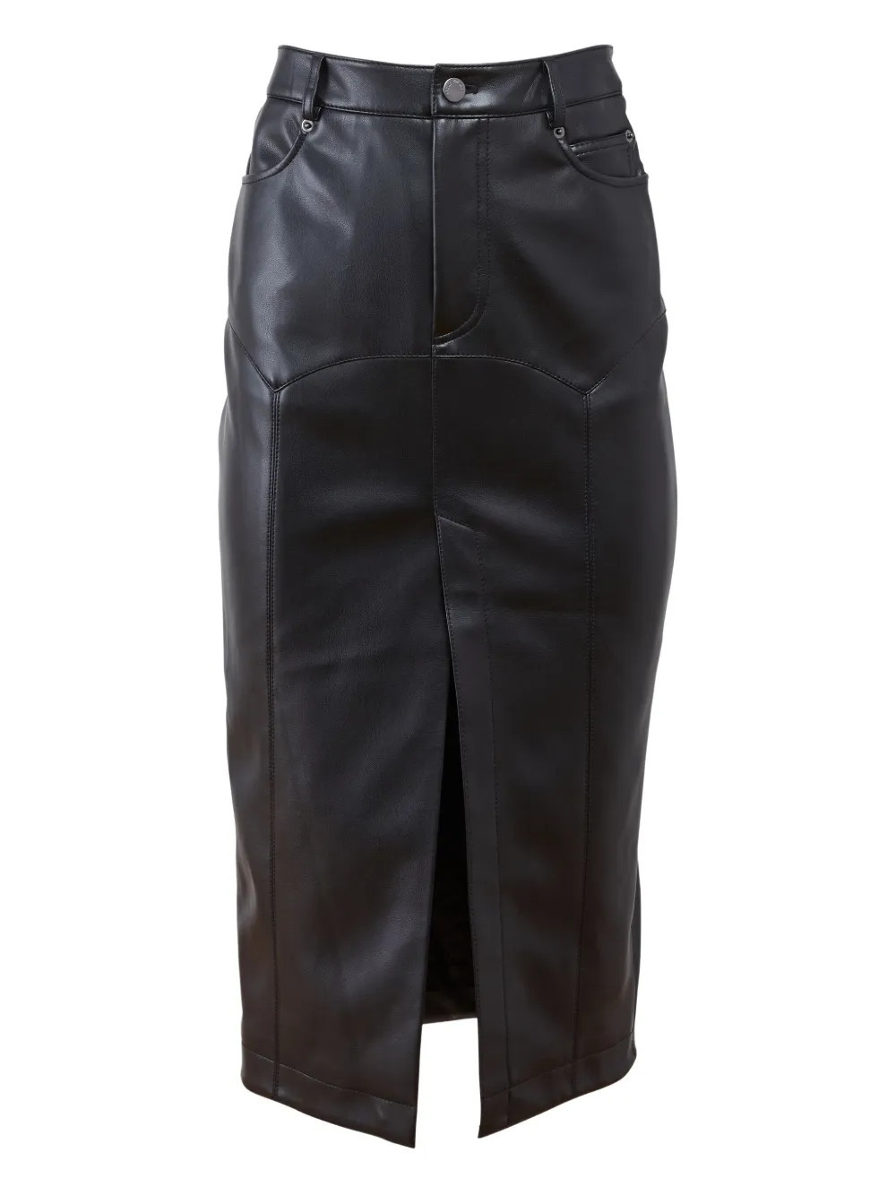 Fleur Du Mal Harley split-front faux-leather skirt - Black | Farfetch Global