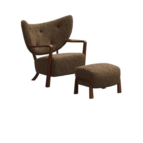 Mid-Style Solid Wood Sofa Chair, Leisure Chair, Nordic Solid Wood Living Room and Balcony Leisure... | Amazon (US)