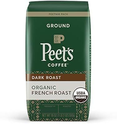 Peet's Coffee Organic French Roast, Dark Roast Ground Coffee, 18 oz | Amazon (US)