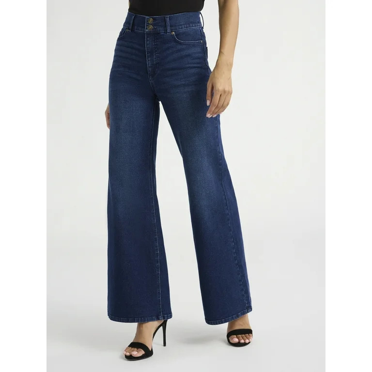 Sofia Jeans Women's and Women's Plus Margot Wide Leg High Rise Jeans, Sizes 0-28W | Walmart (US)
