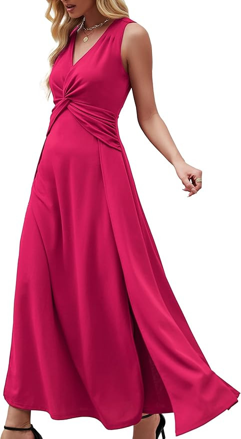 Wedding Guest Dresses for Women 2025 V Neck Formal Dresses for Women Sleeveless Evening | Amazon (US)