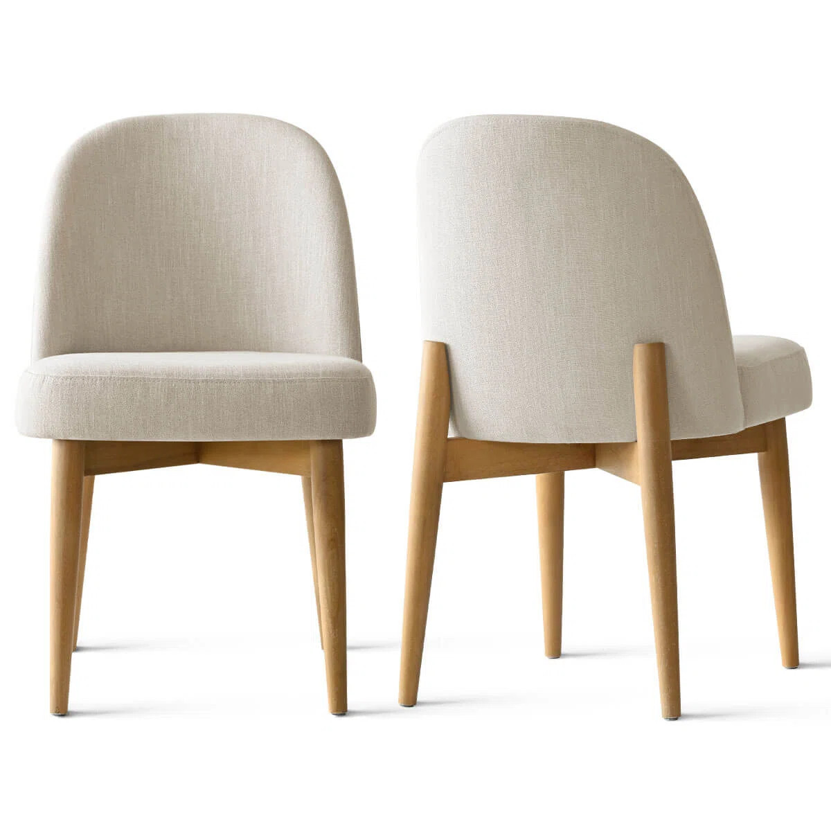 George Oliver Linen Upholstered Parson Chair with Solid Wood Legs & Reviews | Wayfair | Wayfair North America