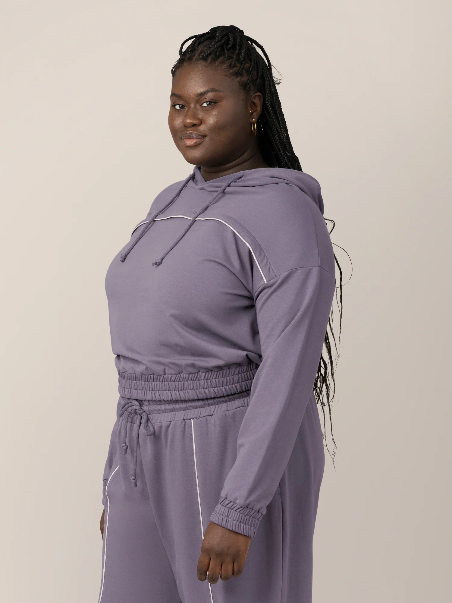 Mila Cropped Nursing Hoodie | Grey - Kindred Bravely | Kindred Bravely