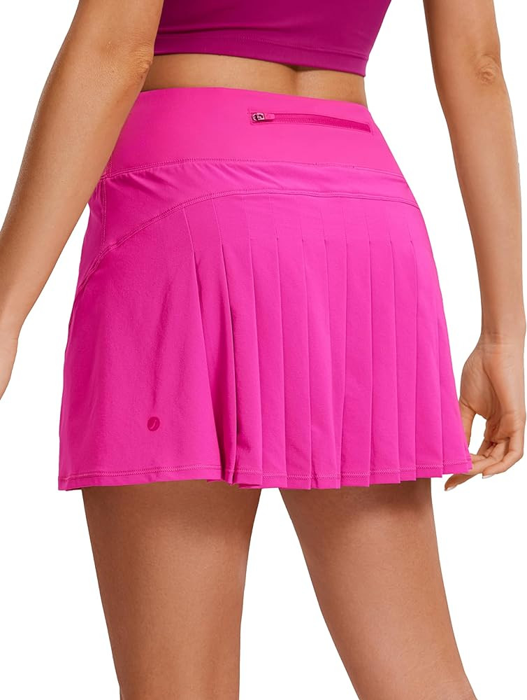 CRZ YOGA Womens Pleated Tennis Skirts with Pockets High Waisted Athletic Golf Skorts for Women So... | Amazon (US)