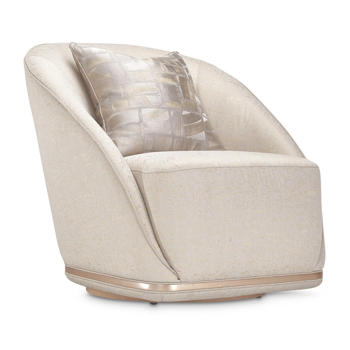 Michael Amini La Rachelle 34'' Wide Swivel Barrel Chair | Perigold | Perigold