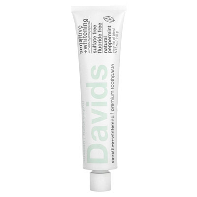 Davids Premium Toothpaste, Sensitive + Whitening, Natural Peppermint, 5.25 oz (149 g) | Target