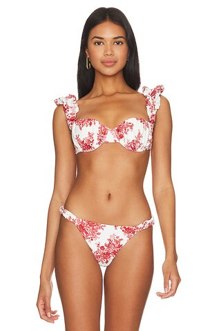 LPA Zella Top in Red & Cream Floral from Revolve.com | Revolve Clothing (Global)