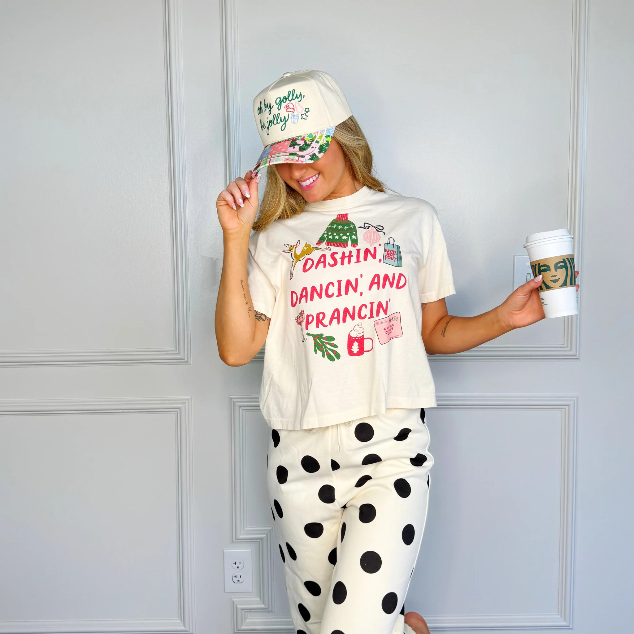 Dashin, Dancin and Prancin Crop Tee | Poppy & Pine