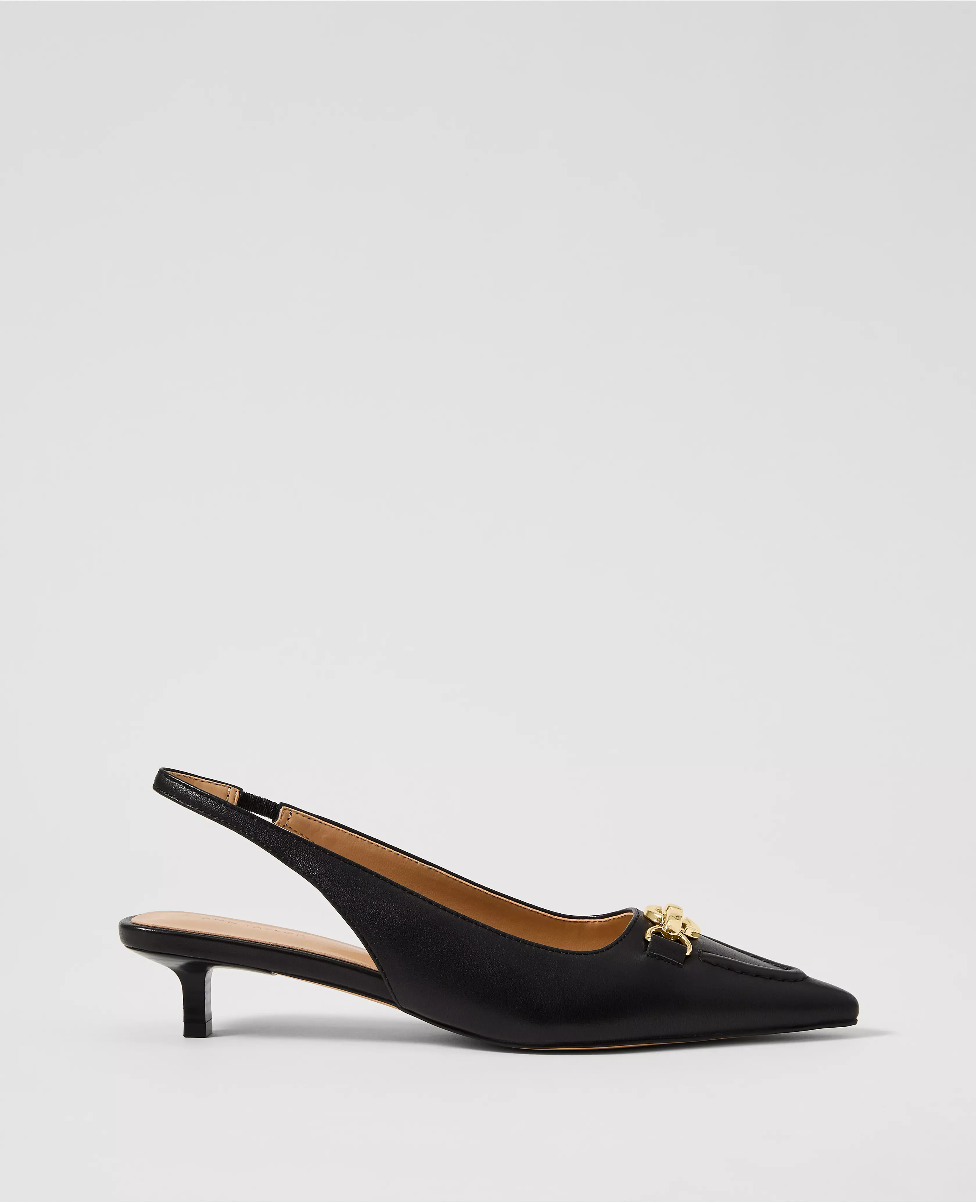 Horsebit Leather Slingback Pump | Ann Taylor