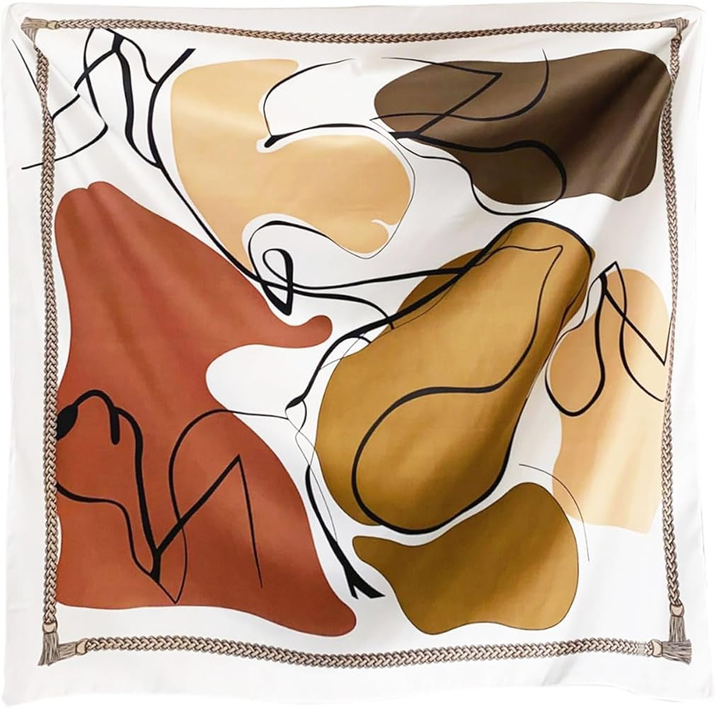 Head Scarf For Women Hair Bandana 35" Large Square Satin Wrap Sleeping Neck Silk Satin Hair Scarv... | Amazon (US)