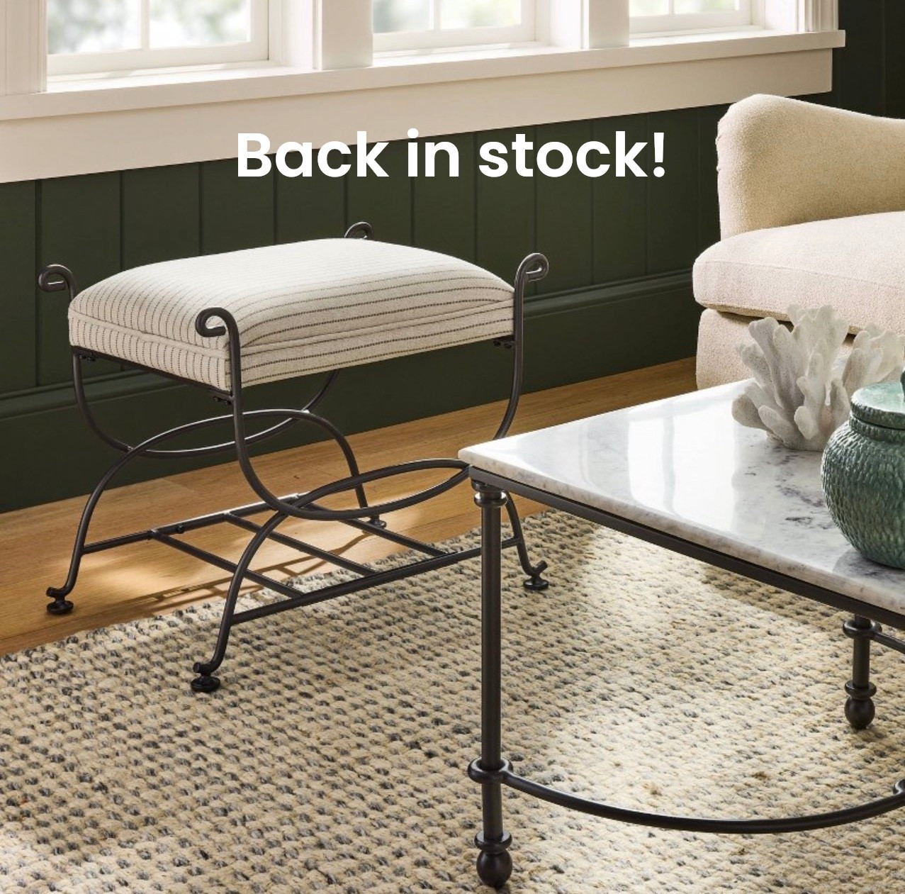 Grab this ottoman while it lasts. Always good to add another material into a space and this metal is great!


#LTKFindsUnder100 #LTKdayinmylife #LTKHome
