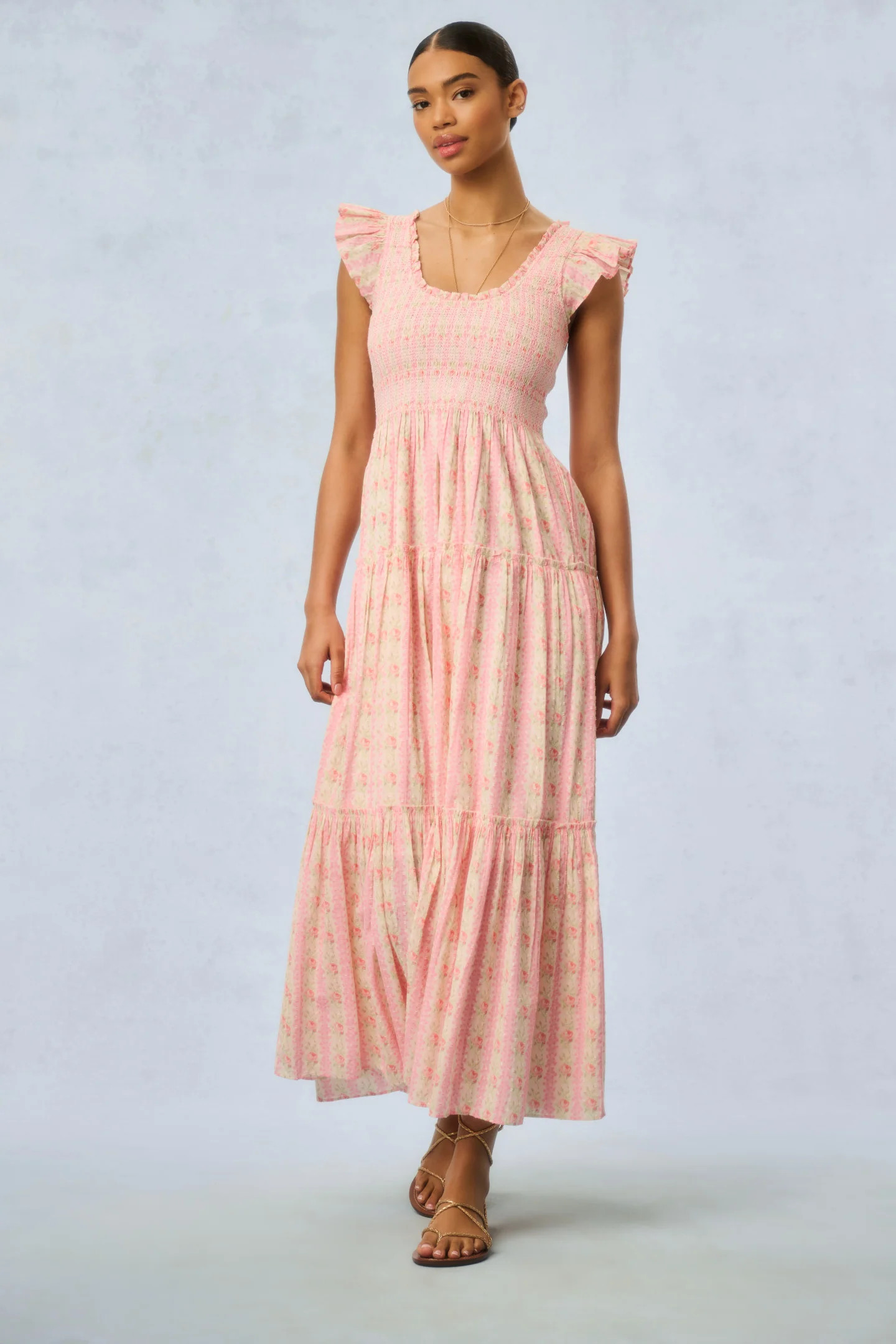 Chessie Heirloom Print Cotton Maxi Dress | LoveShackFancy