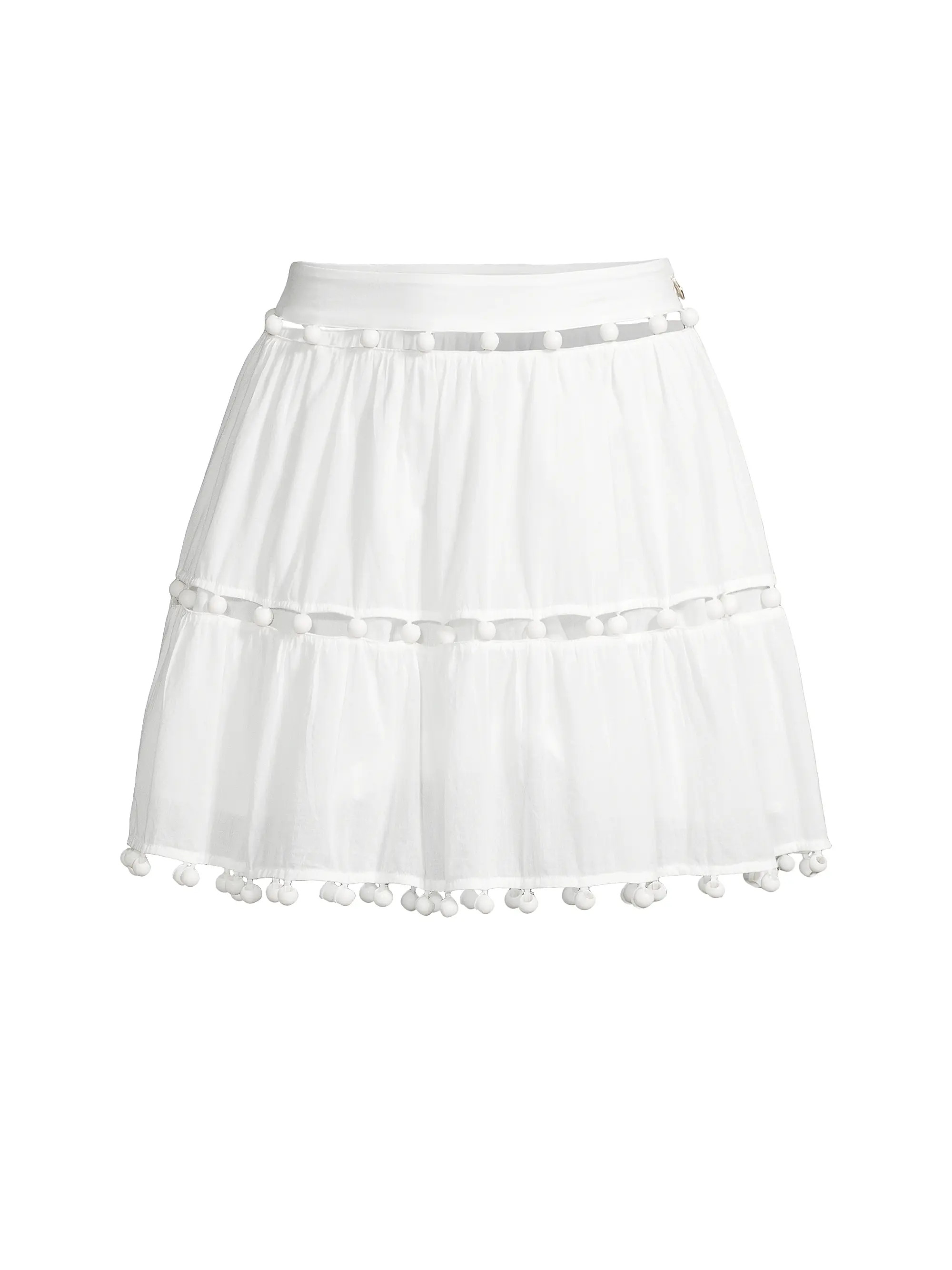 Beaded Cotton Voile Miniskirt | Saks Fifth Avenue
