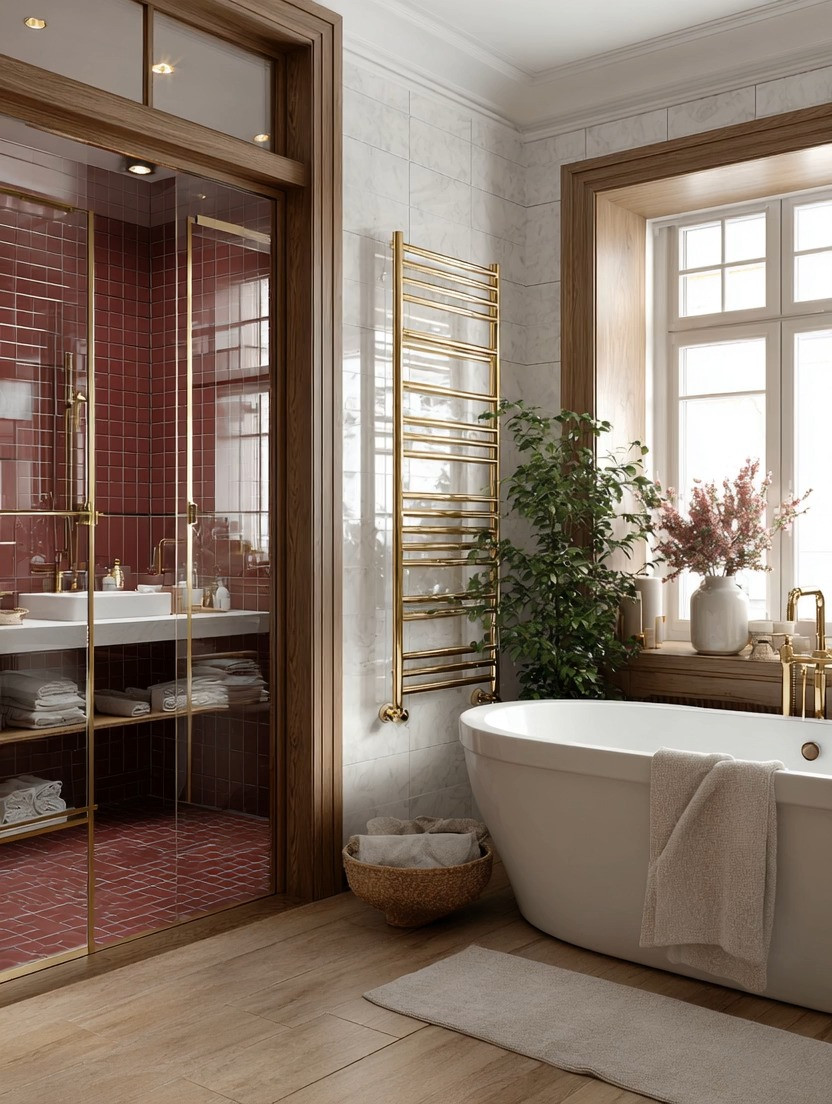The secret to making a bathroom feel luxurious isn't always a renovation. Sometimes it's a single statement piece.

Take a look at this extra-long gold towel rack.

Functional? Absolutely.

But it's also beautiful.

For years, towel racks were treated as purely practical items—something installed and forgotten. Today, designers are treating them as decorative features that contribute to the overall look of the room.

And for good reason.

The vertical lines draw the eye upward, making the room feel taller and more refined. The gold finish adds warmth, elegance, and that subtle touch of luxury that instantly elevates a space.

At Elegant & Driven, we love using gold in bathrooms because it pairs beautifully with almost everything:

✨ Warm wood tones
✨ Natural stone and marble
✨ Soft ivory towels
✨ Indoor greenery
✨ Modern and traditional bathrooms alike

The extra-long design creates presence while giving you plenty of room for towels, robes, and layering. It becomes both a storage solution and a design statement.

And notice how beautifully the gold ties into the shower hardware and fixtures. This is another example of the Rule of Two—repeating a finish throughout the room creates a cohesive, intentional look.

A beautiful bathroom isn't just about the vanity or the bathtub.

It's the details that make the difference.

Sometimes that detail is a gorgeous gold towel rack that quietly steals the show.

#BathroomDesign #ElegantAndDriven #GoldDecor #BathroomInspiration #LuxuryBathrooms 

 #LTKHome