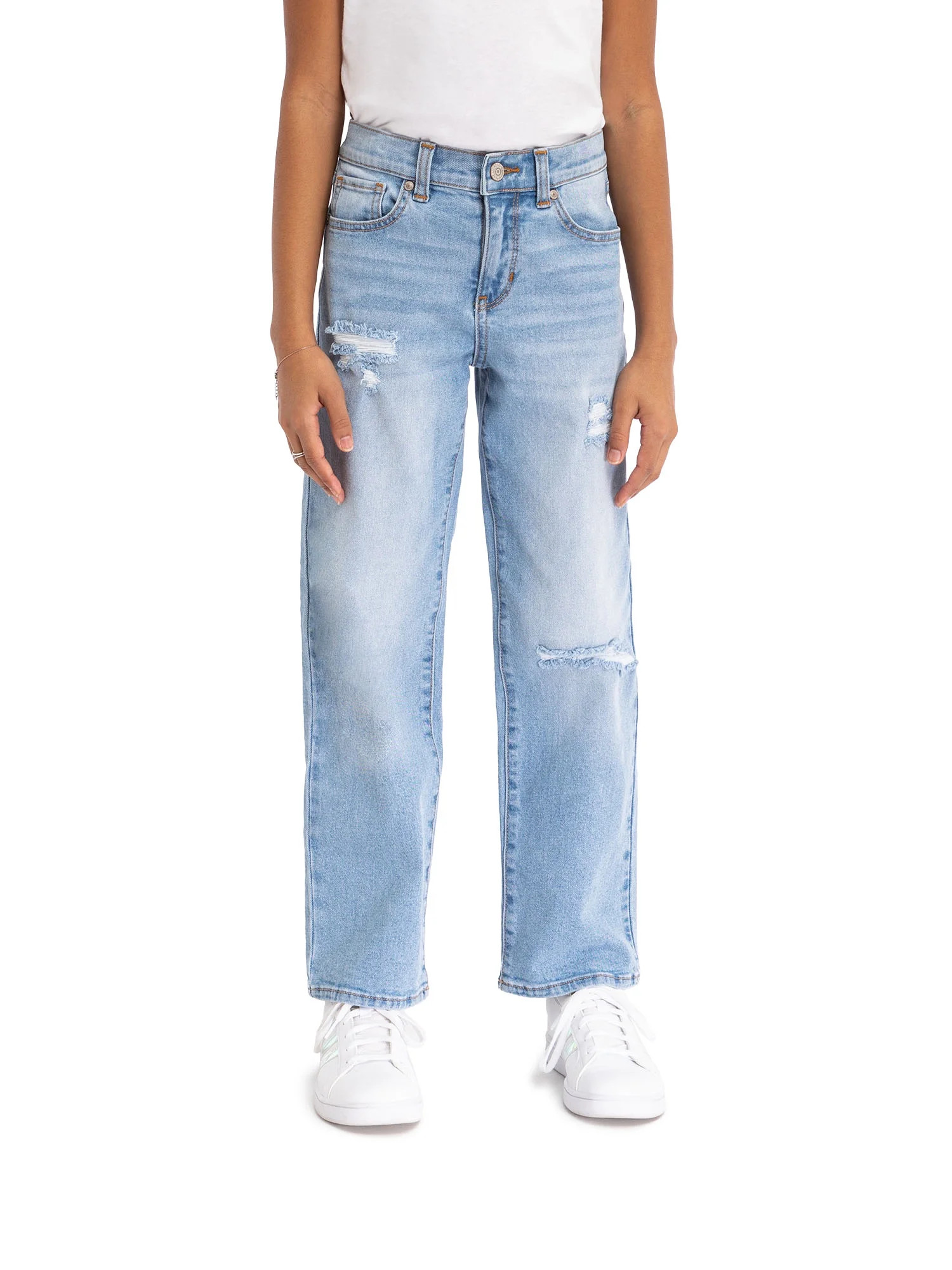 Jordache Girls High Rise Baggy Straight Jean, Sizes 5-18 | Walmart (US)