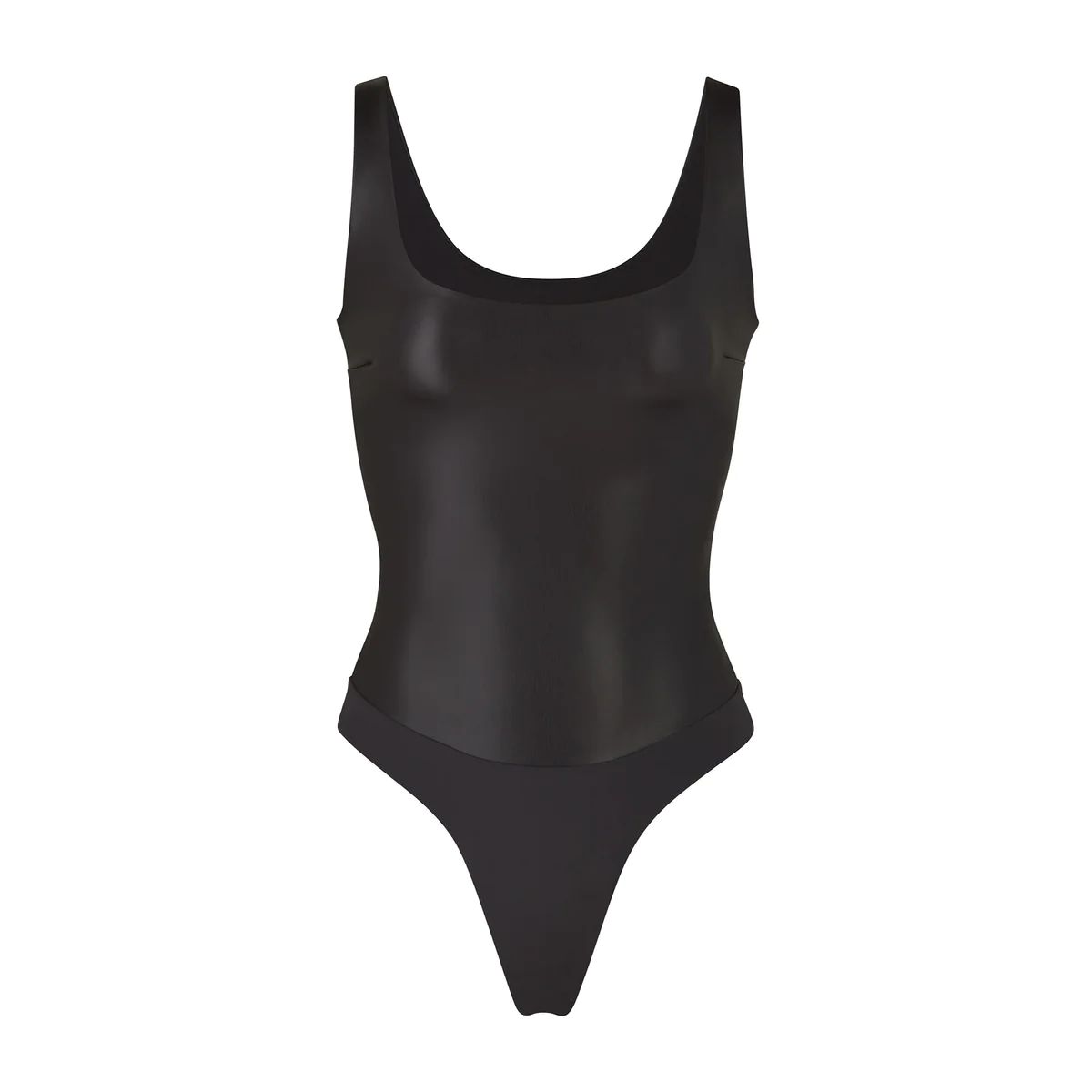 FAUX LEATHER SCOOP BODYSUIT | SKIMS (US)