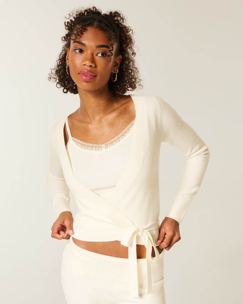 Gilly Hicks Sweater-Knit Multi-Way Wrap Top | Hollister (US)