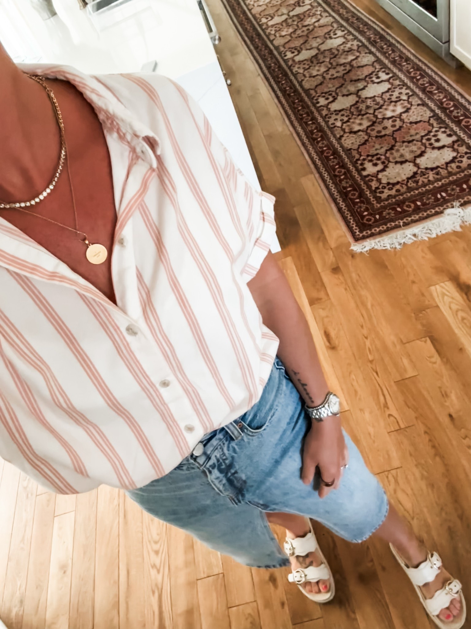 Church outfit 
Top is super old but linked skirt! (Don’t these knee length skirts throw you back to childhood/private Christian college except the slit would never fly 🙃)  

#LTKSeasonal #LTKFindsUnder50 #LTKStyleTip