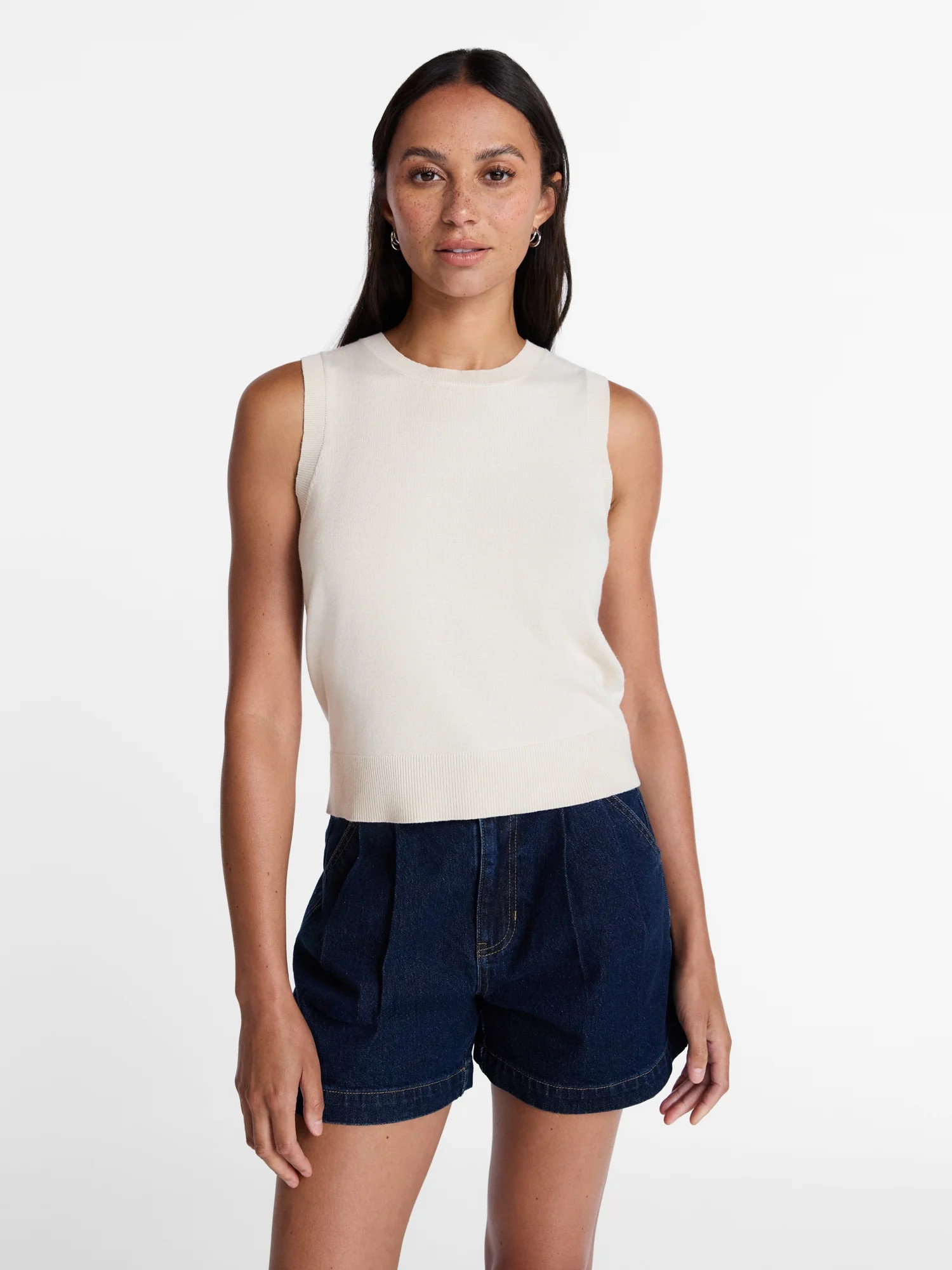 Time and Tru Women's Fine Gauge Sweater Shell, Lightweight, Sizes XS-XXXL - Walmart.com | Walmart (US)