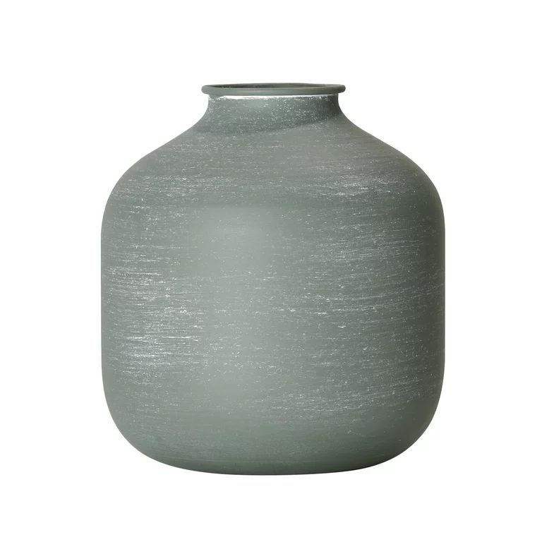 Crystal Art Gallery Contemporary Iron Metal Tabletop Vase, Greens | Walmart (US)
