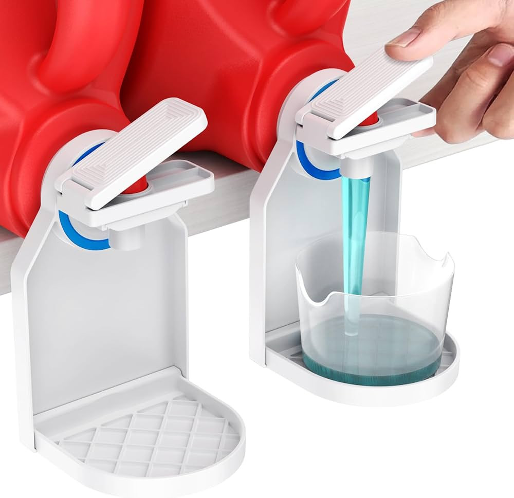 KMOUANTS 2 Pack Laundry Detergent Dispenser Cup Holder, Nozzle button upgrade\uff0cEasily No More... | Amazon (US)