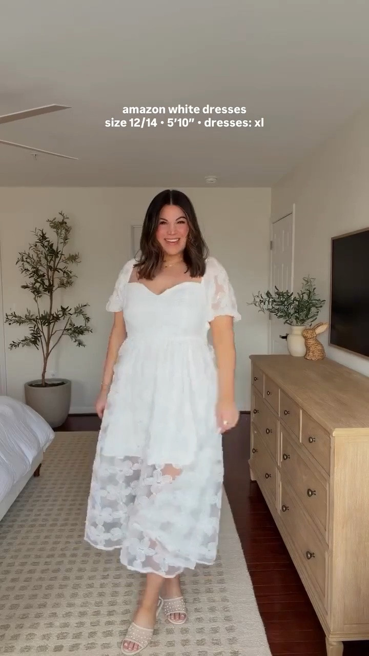 white dresses for the bride to be! 

Wearing a size XL

#LTKMidsize #LTKSeasonal #LTKWedding