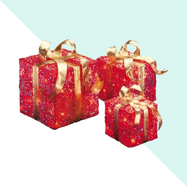 3 Piece Gift Boxed Christmas Decoration Lighted Display Set | Wayfair North America