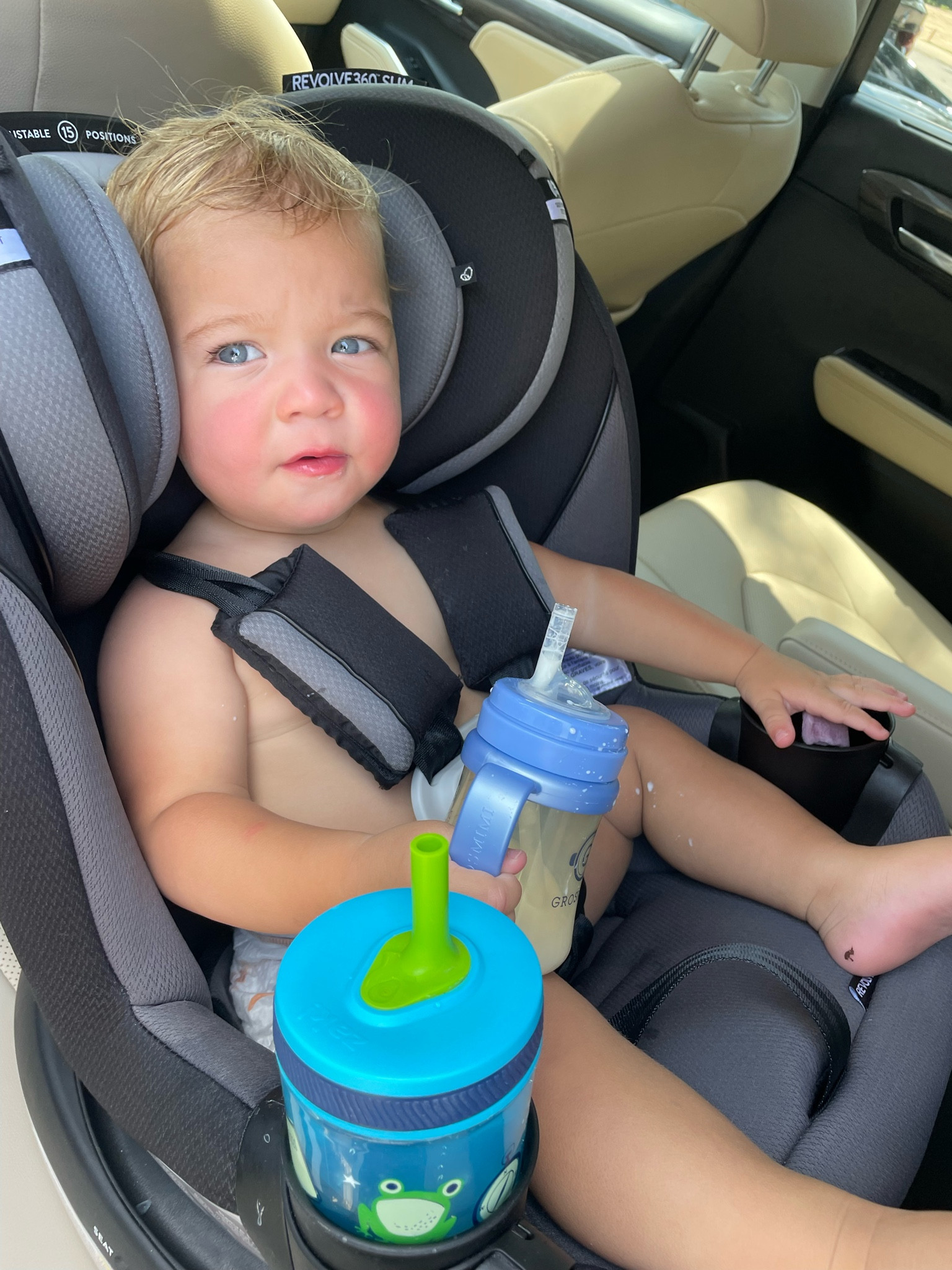 Post pool forgot a change of clothes mood. Our rotating car seat has been a game changer and I love the cup holders for his straw cup

Toddler car seat , Evenflo 360, rotating car seat, straw cups for toddlers 

#LTKBaby #LTKFindsUnder50 #LTKKids