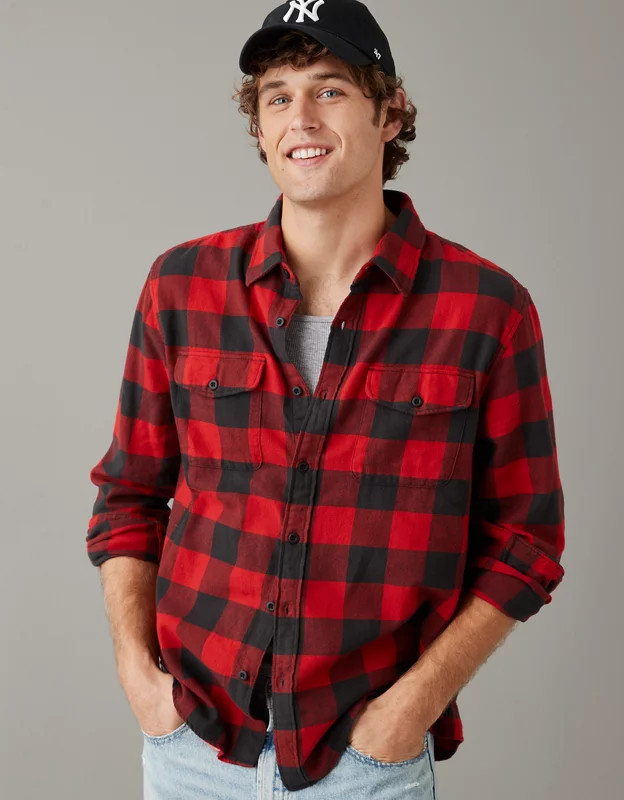 AE Super Soft Flannel Shirt | American Eagle Outfitters (US & CA)