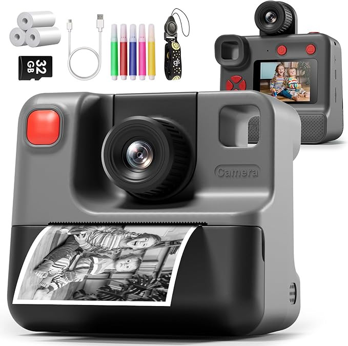 Instant Print Camera for Kids, 1080P Kids Instant Cameras,HD Digital Video Cameras Toddler 3 Prin... | Amazon (US)