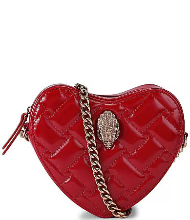 Kurt Geiger London Kensington Quilted Leather Heart Crossbody Bag - Red | Dillard's