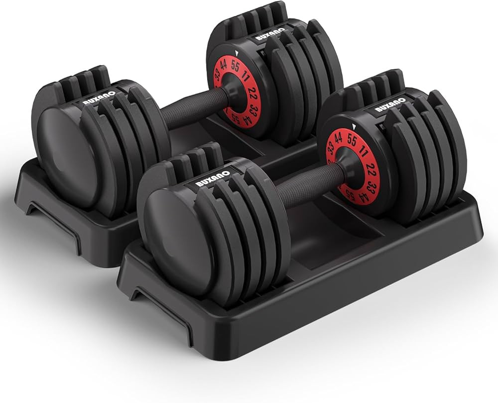 Adjustable Dumbbell 55LB 5 In 1 Single Dumbbells for Multiweight Options with Anti-Slip Metal Han... | Amazon (US)